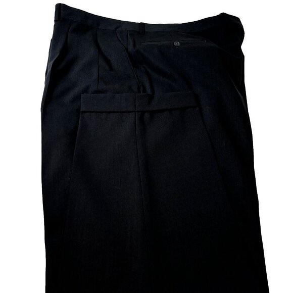 Santorelli Men's Black Dress Pants 42x32 Wool Pleated Made in Italy - Picture 4 of 6